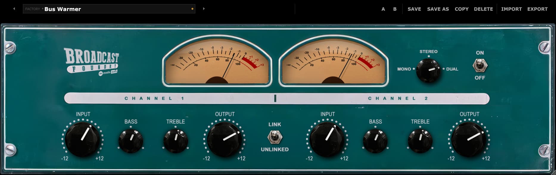 Broadcast Foundry audio plugin interface