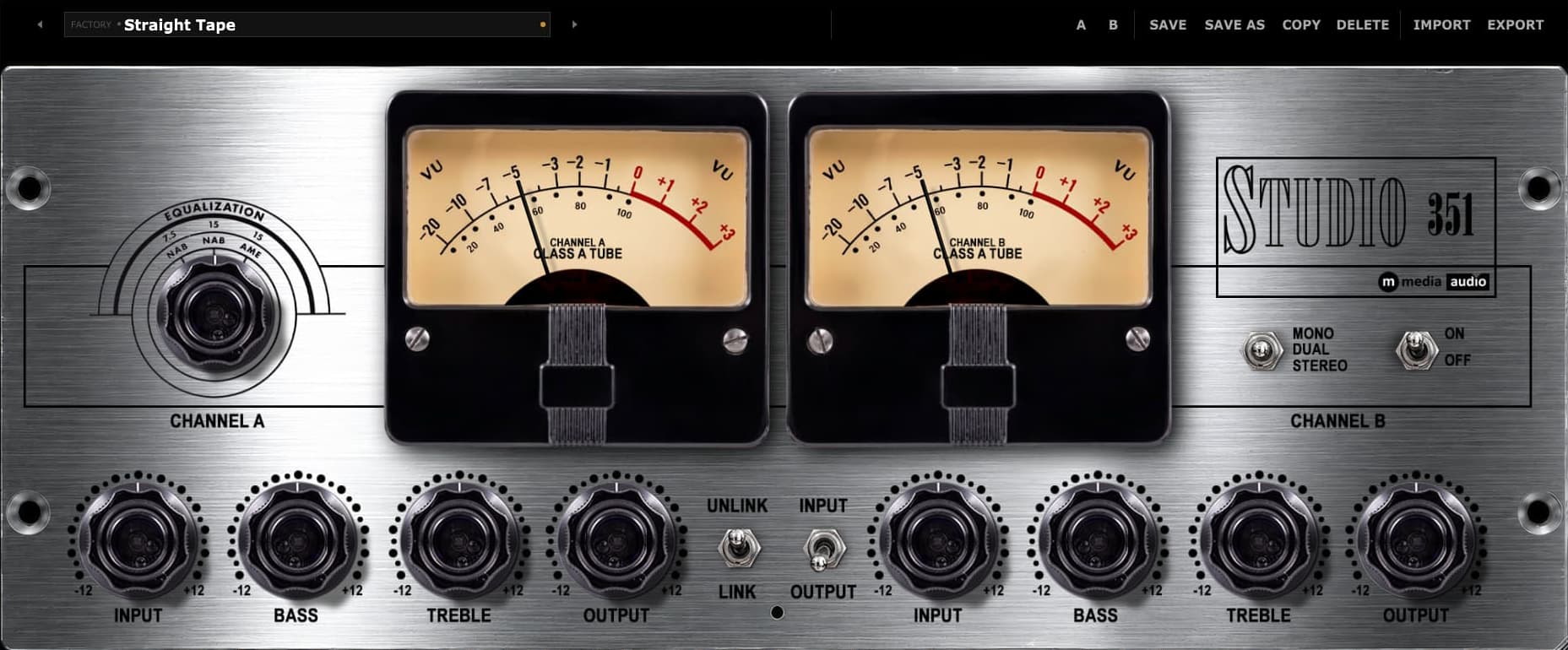 Studio 351 audio plugin interface