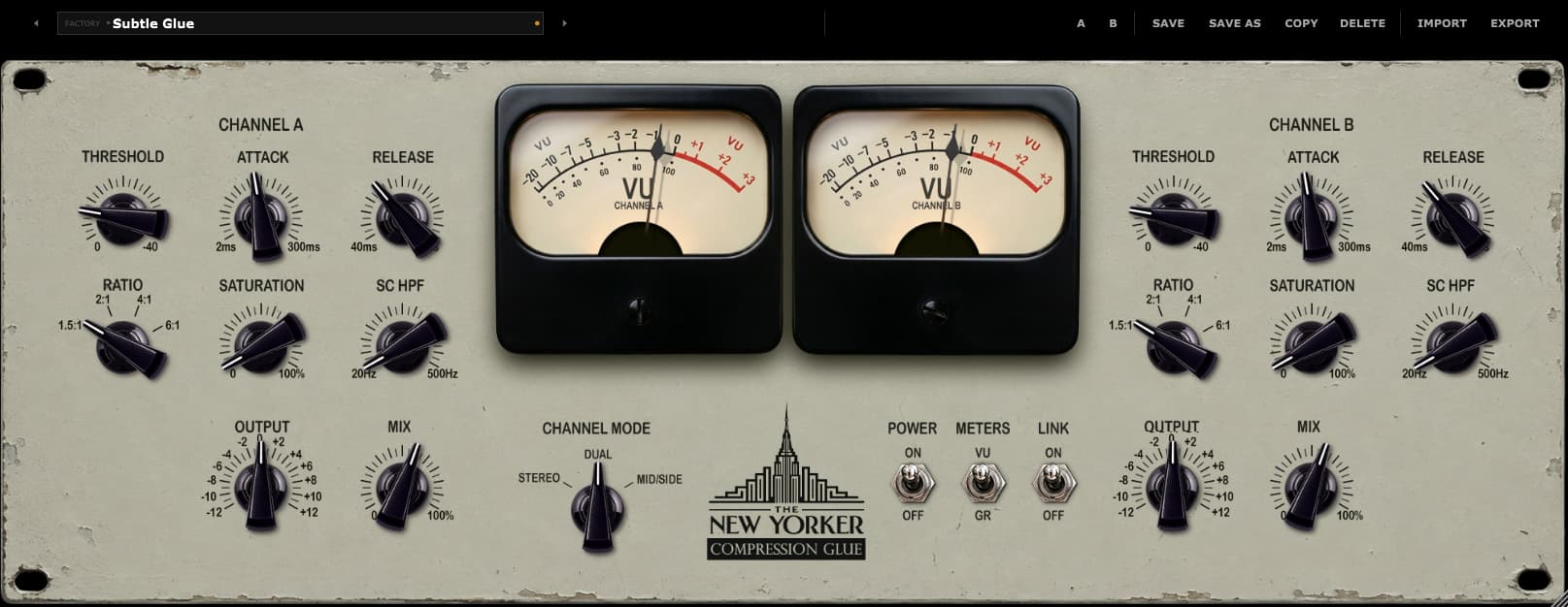 The New Yorker audio plugin interface